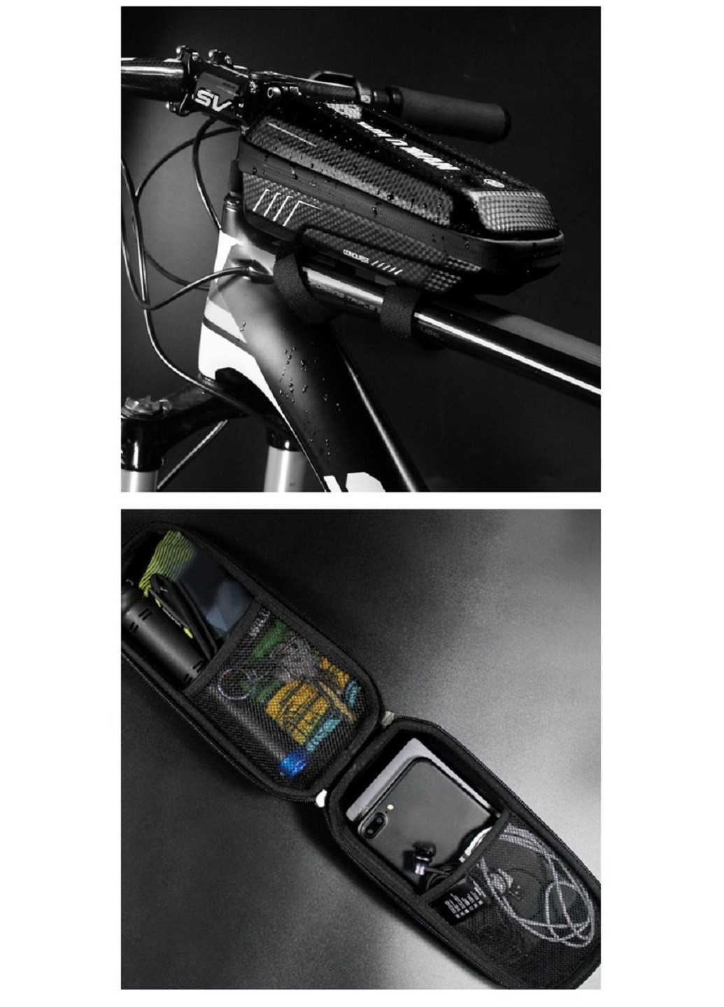 Велосумка бардачок сумка на раму велосипеда на блискавці водонепроникна 23х10,5х8,5 см (37245-Нов) Unbranded (253055594)