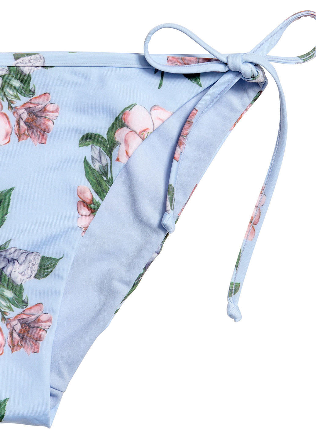 Светло-голубой купальные трусики с цветочным принтом H&M