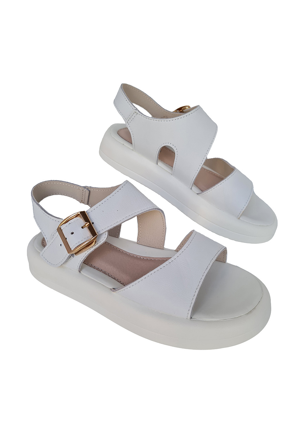 Белые босоножки Purlina с ремешком