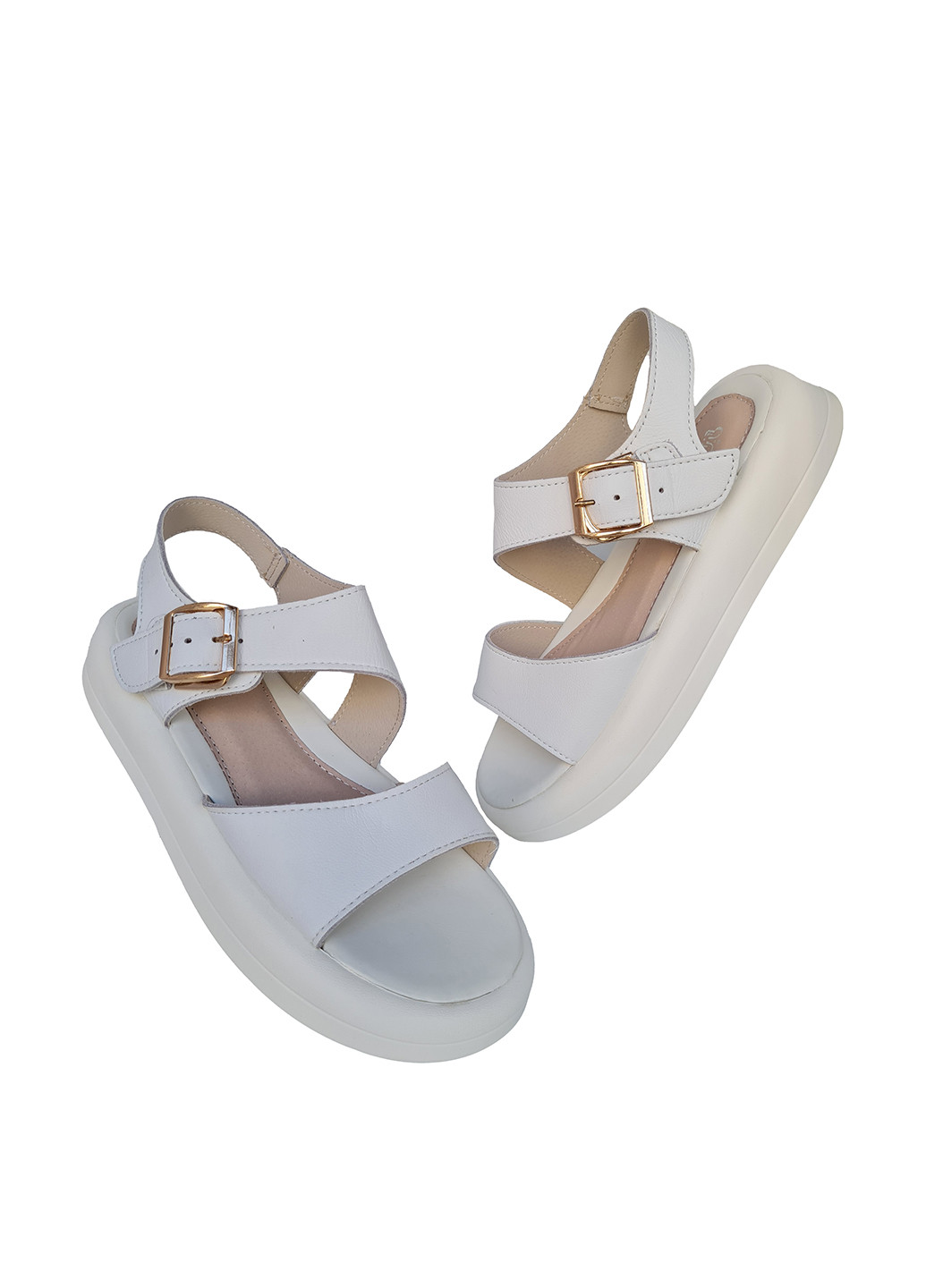 Белые босоножки Purlina с ремешком