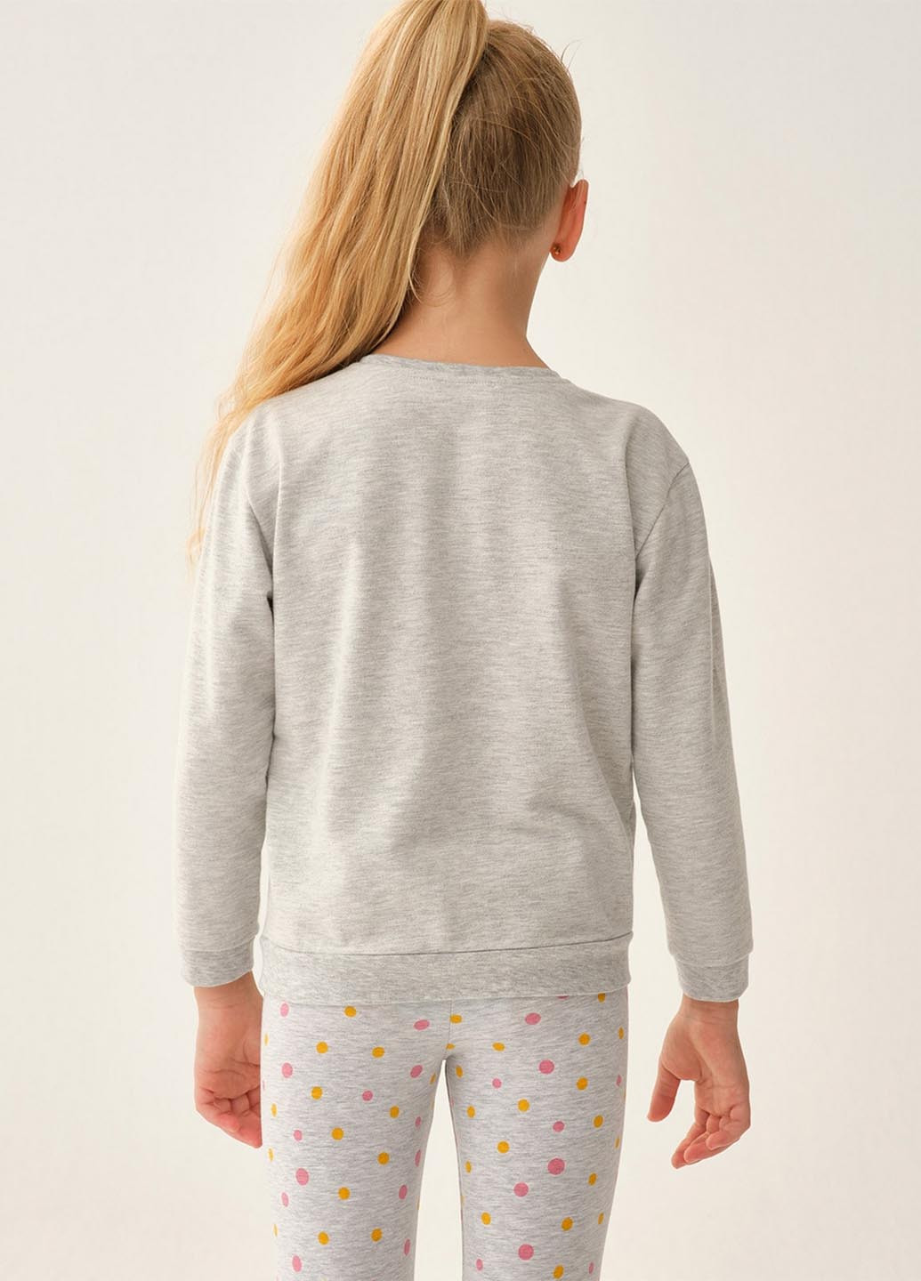 DAGI світшот меланж світло-сірий кежуал бавовна