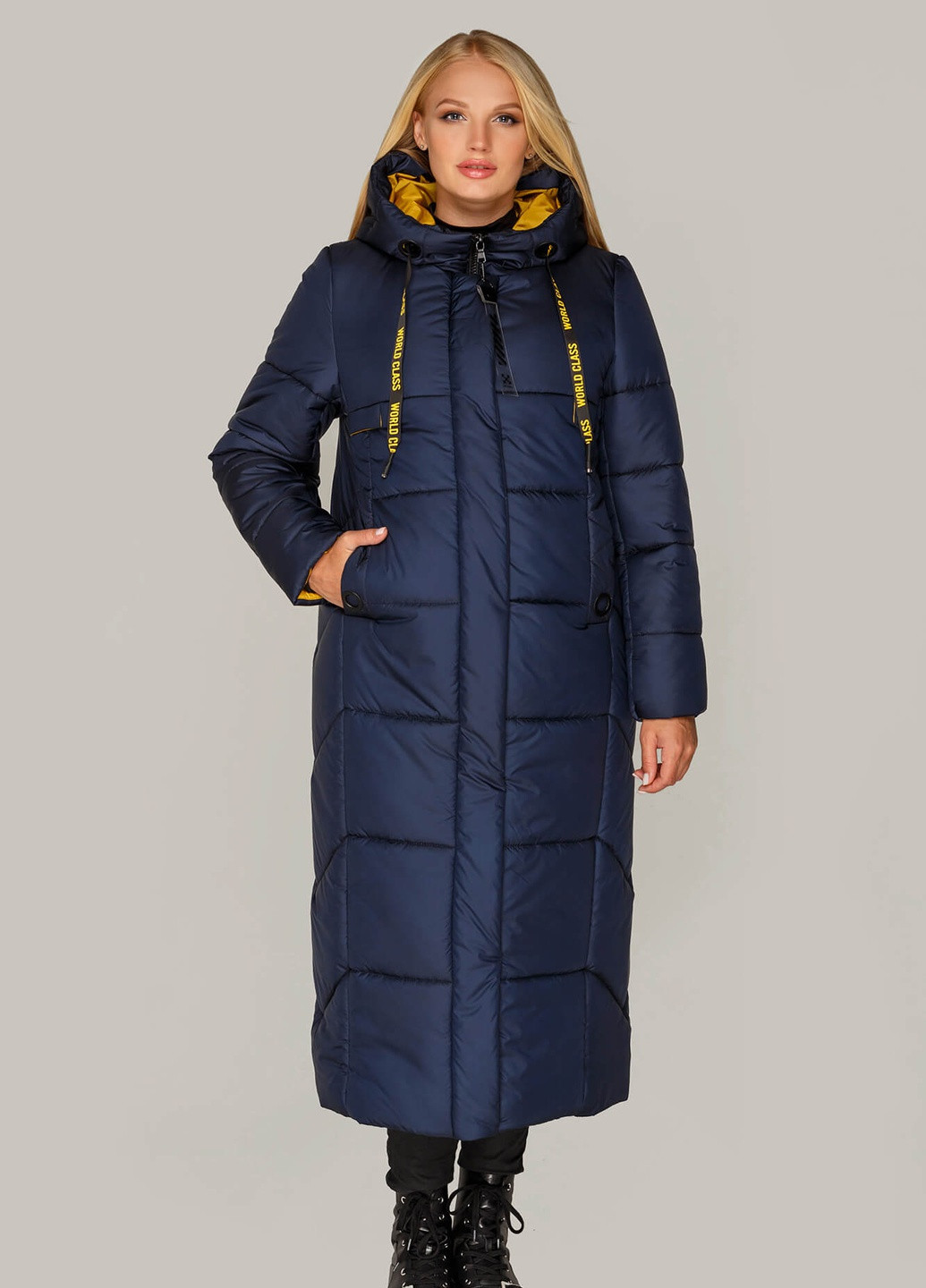 Синяя зимняя куртка-пальто сандра MioRichi
