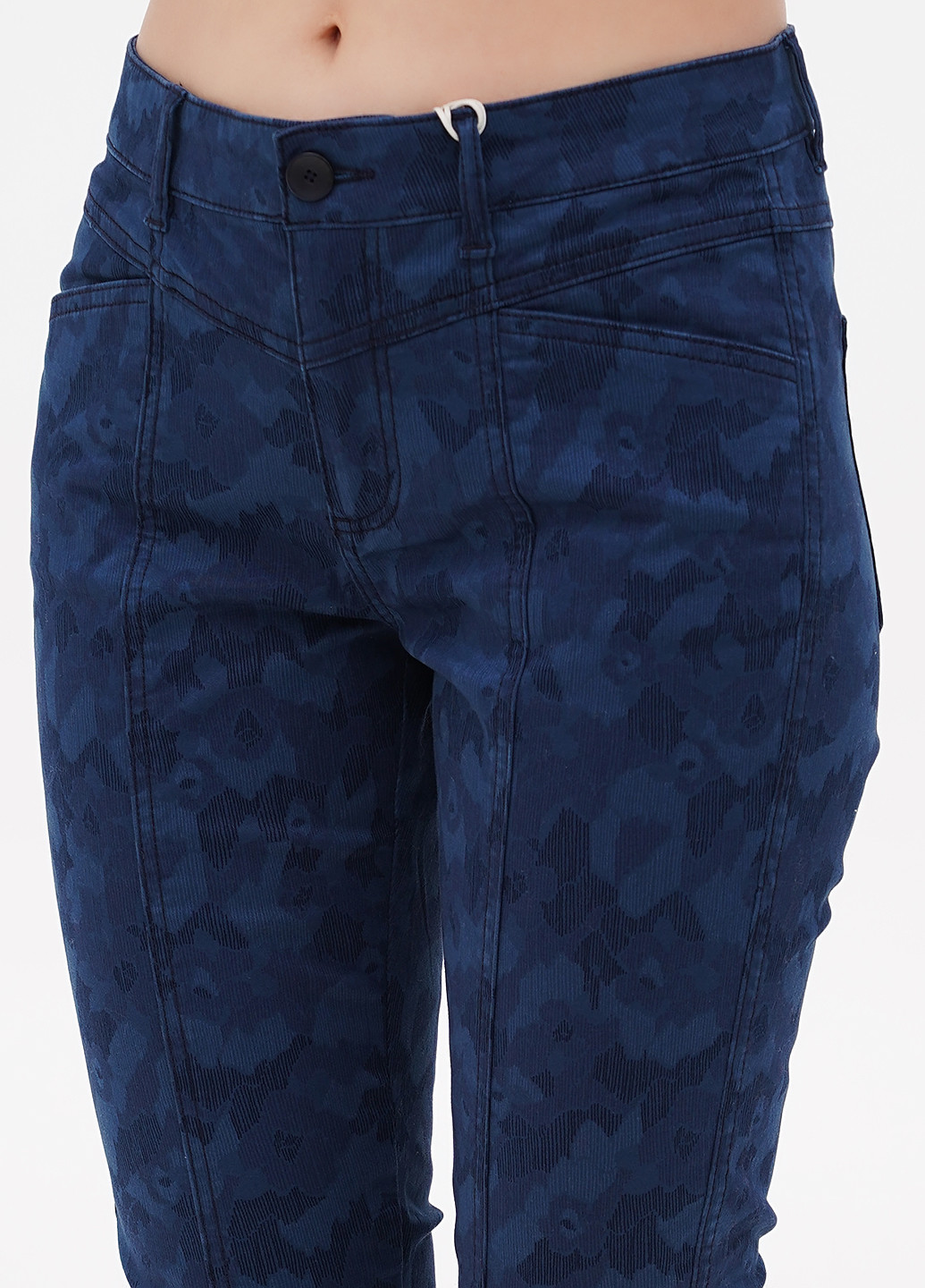 Синие кэжуал демисезонные зауженные брюки S.Oliver
