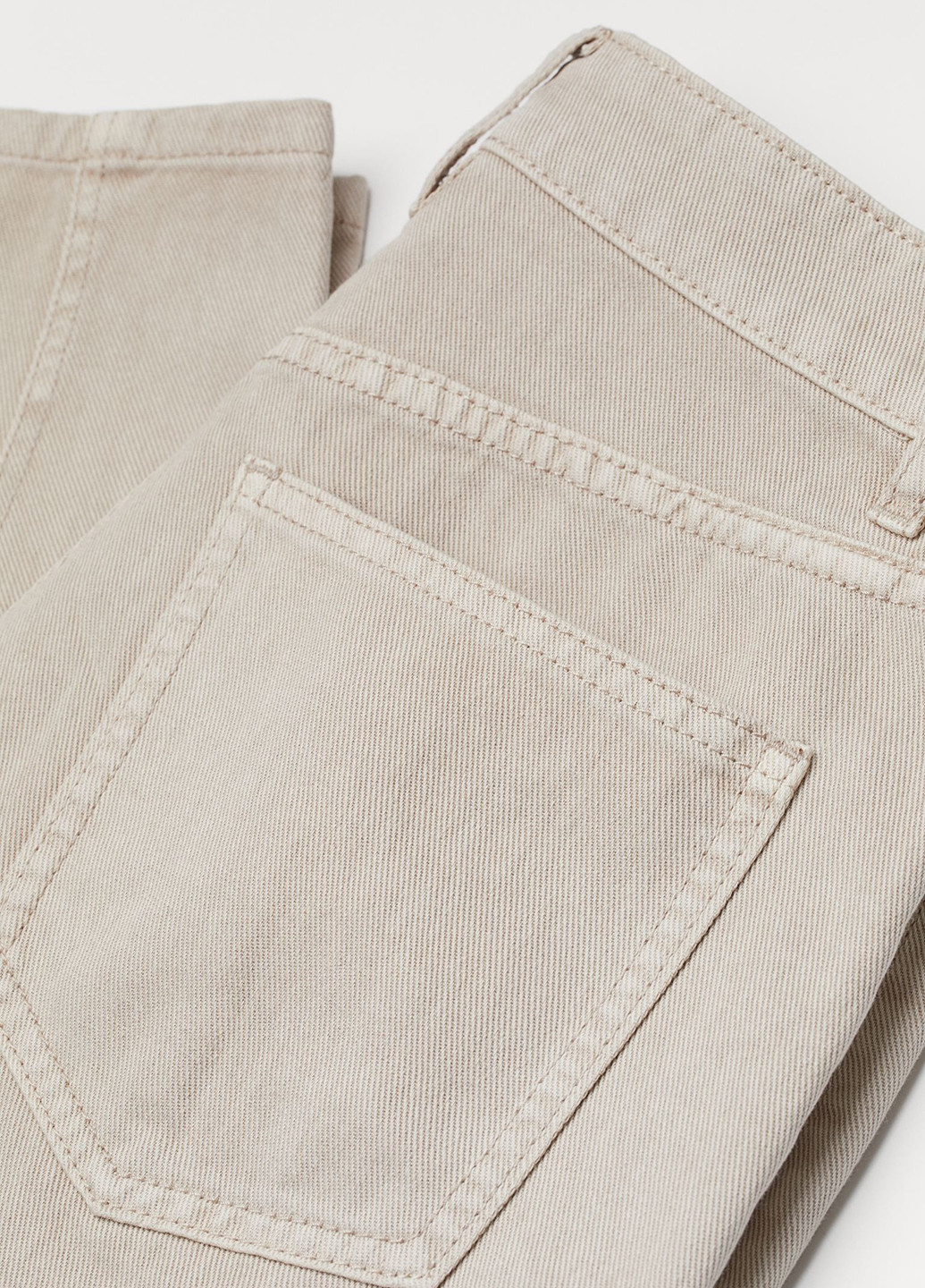 Светло-бежевые демисезонные мом фит джинсы H&M