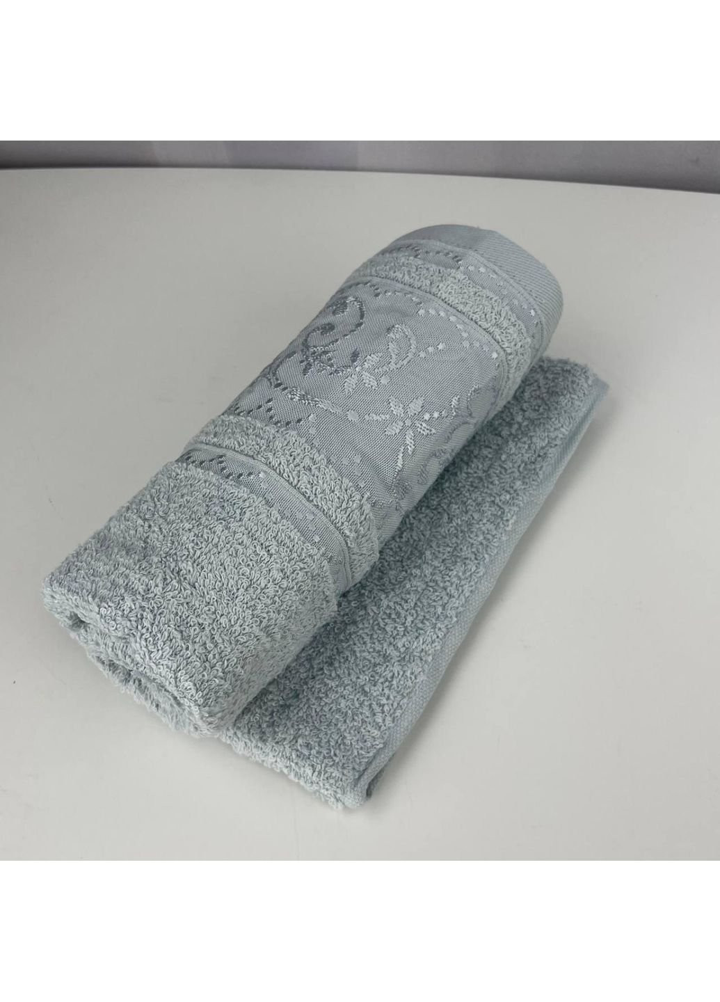 No Brand полотенце для лица махровое febo vip cotton ecre турция 6394 мятное 50х90 см комбинированный производство - Украина