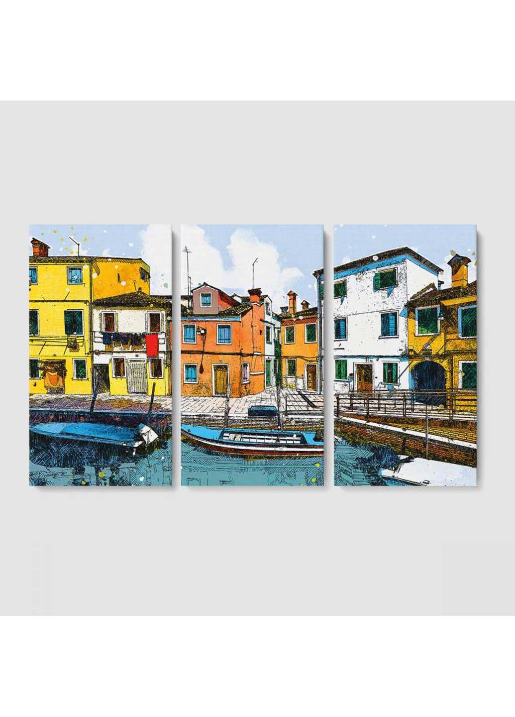 Модульная картина из трех частей Malevich Store венеция 96x60 см (247100295)