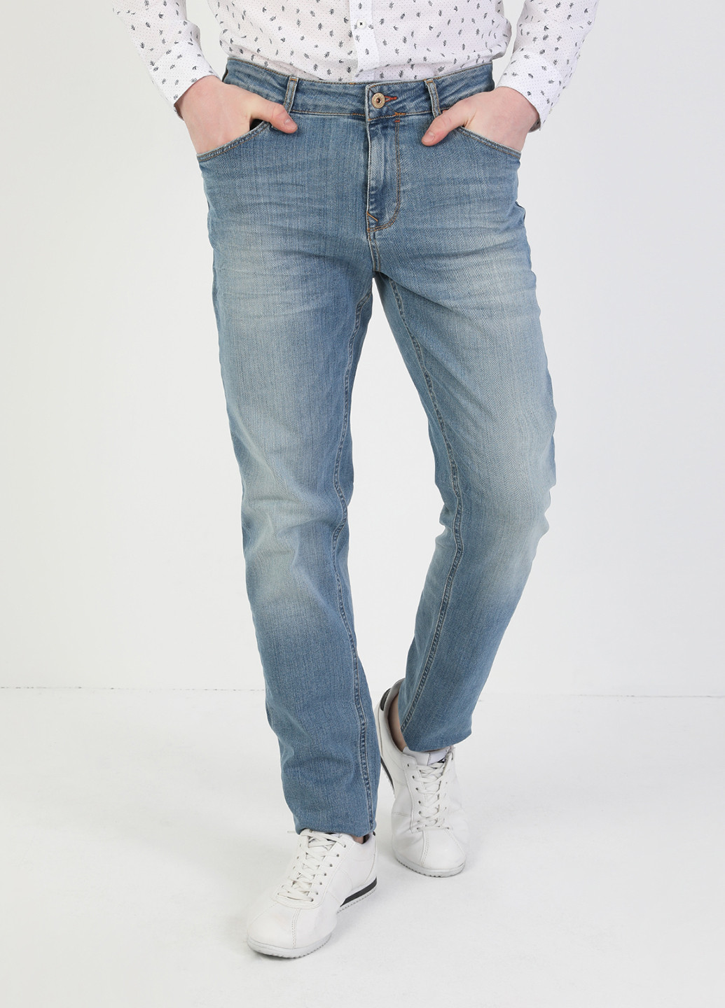 Голубые демисезонные регюлар фит, прямые джинсы 067 JACK Colin's