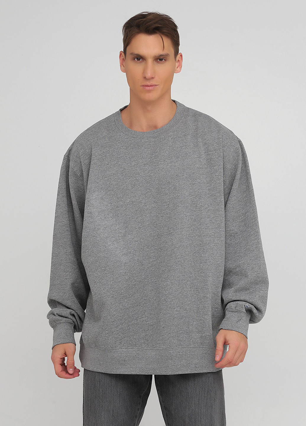 Сірий світшот Blue 84 меланж без декору (361422180)