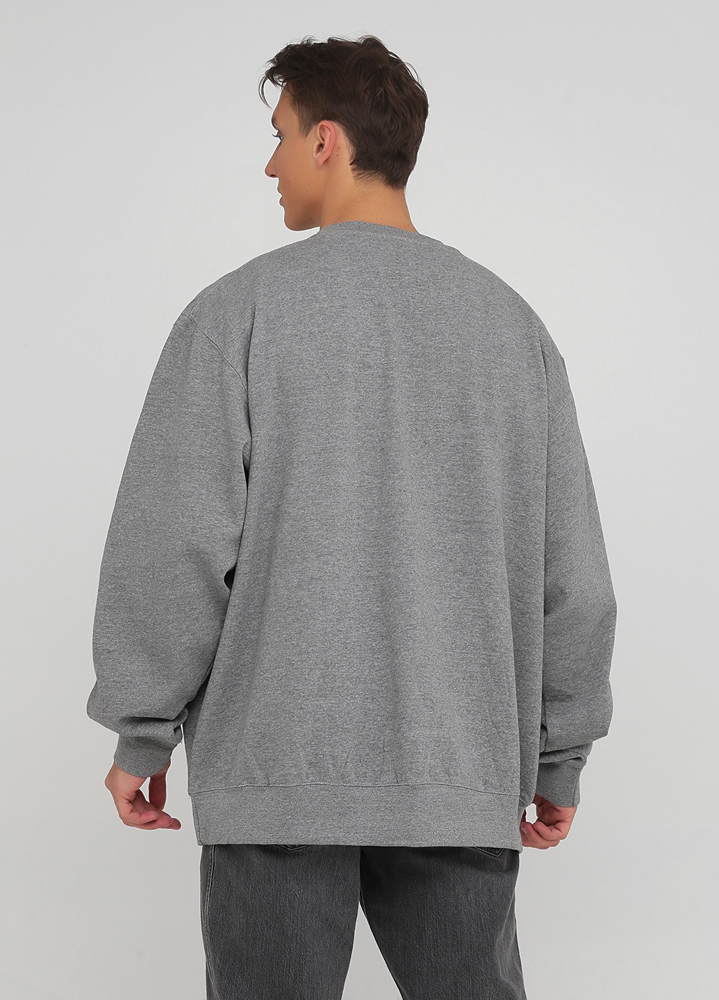 Сірий світшот Blue 84 меланж без декору (361422180)