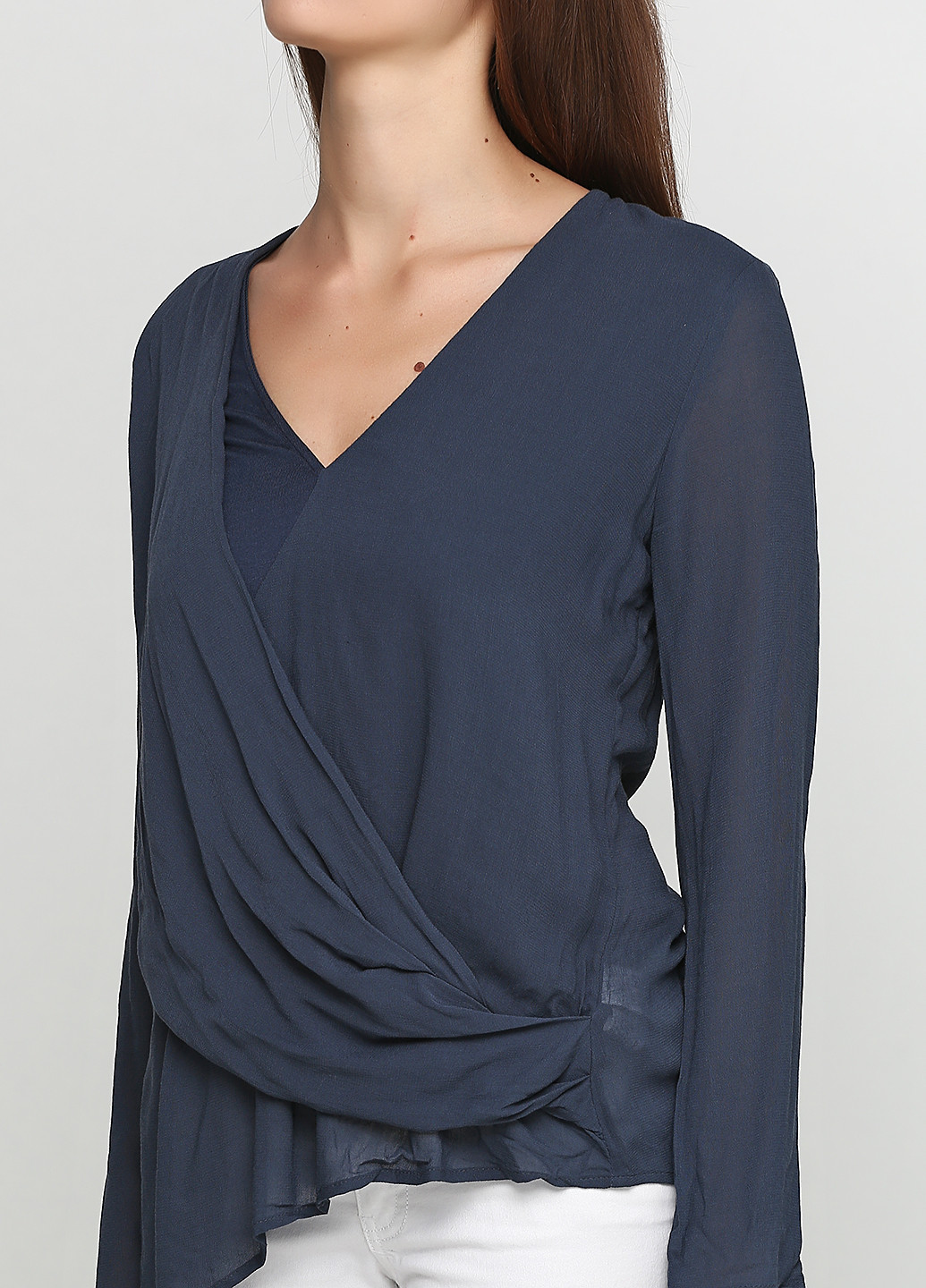 Серо-синяя демисезонная блуза Zara