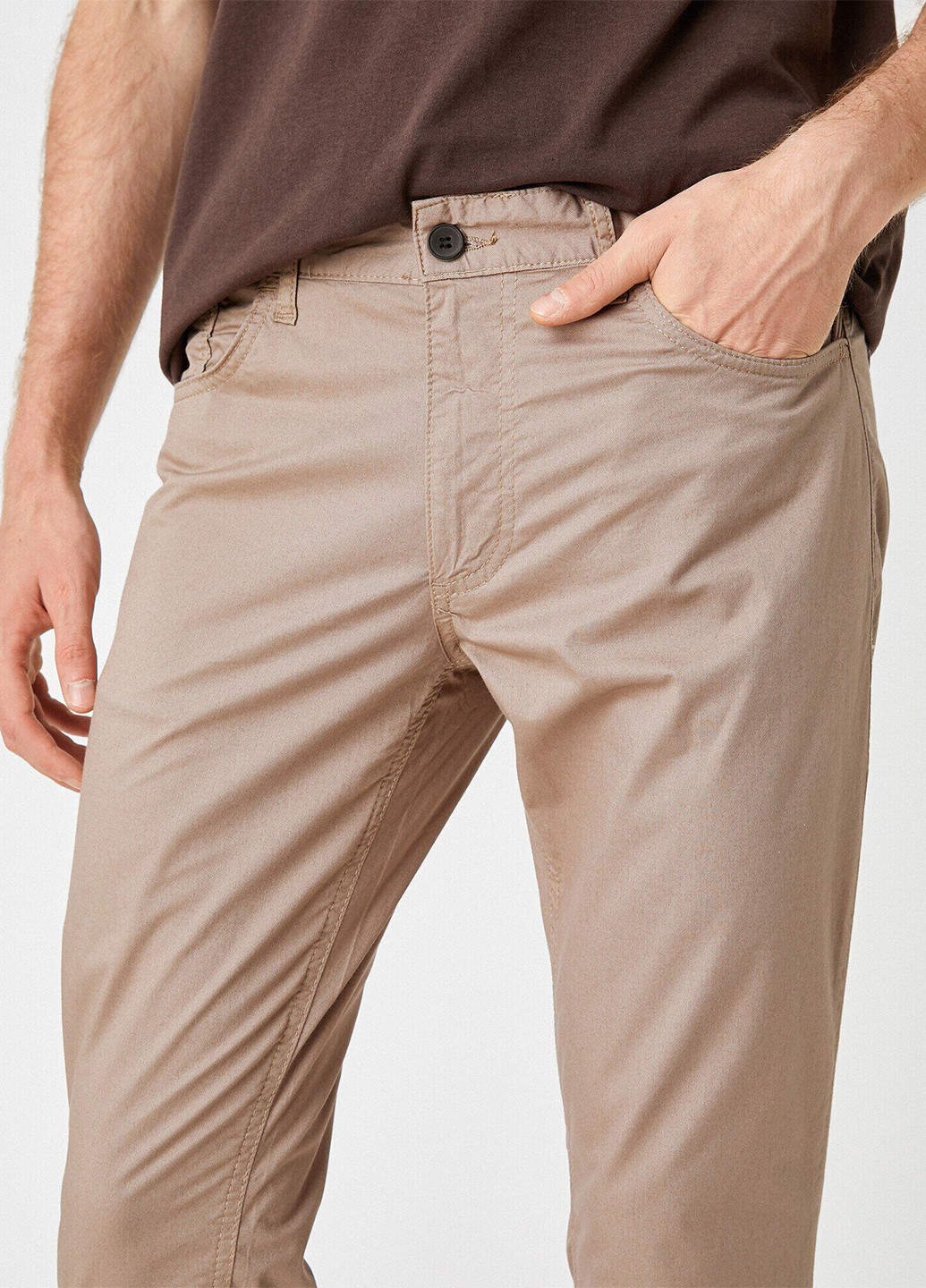 Бежевые демисезонные прямые джинсы KOTON