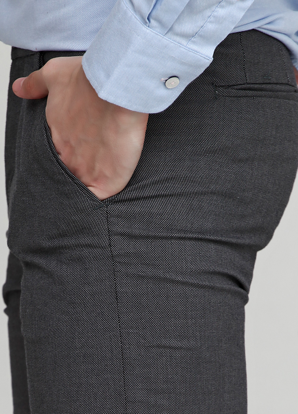 Серые кэжуал демисезонные со средней талией брюки Springfield