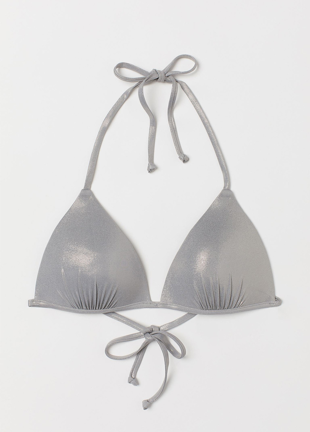 Купальный лиф H&M бикини меланж серый пляжный полиэстер