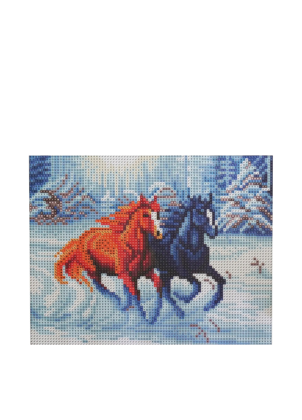 Картина із самоцвітів Коня у зимовому лісі, 25х30 см TV-magazin (257286724)