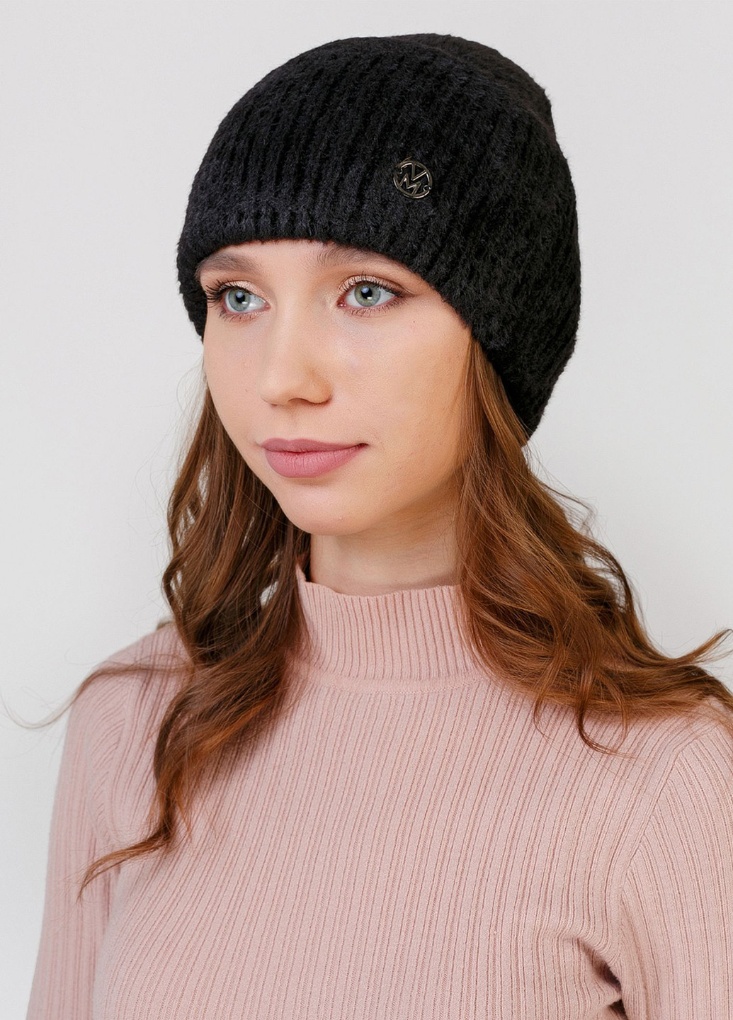 Ангноровая зимняя теплая женская шапка без подкладки 330239 Merlini (254281122)