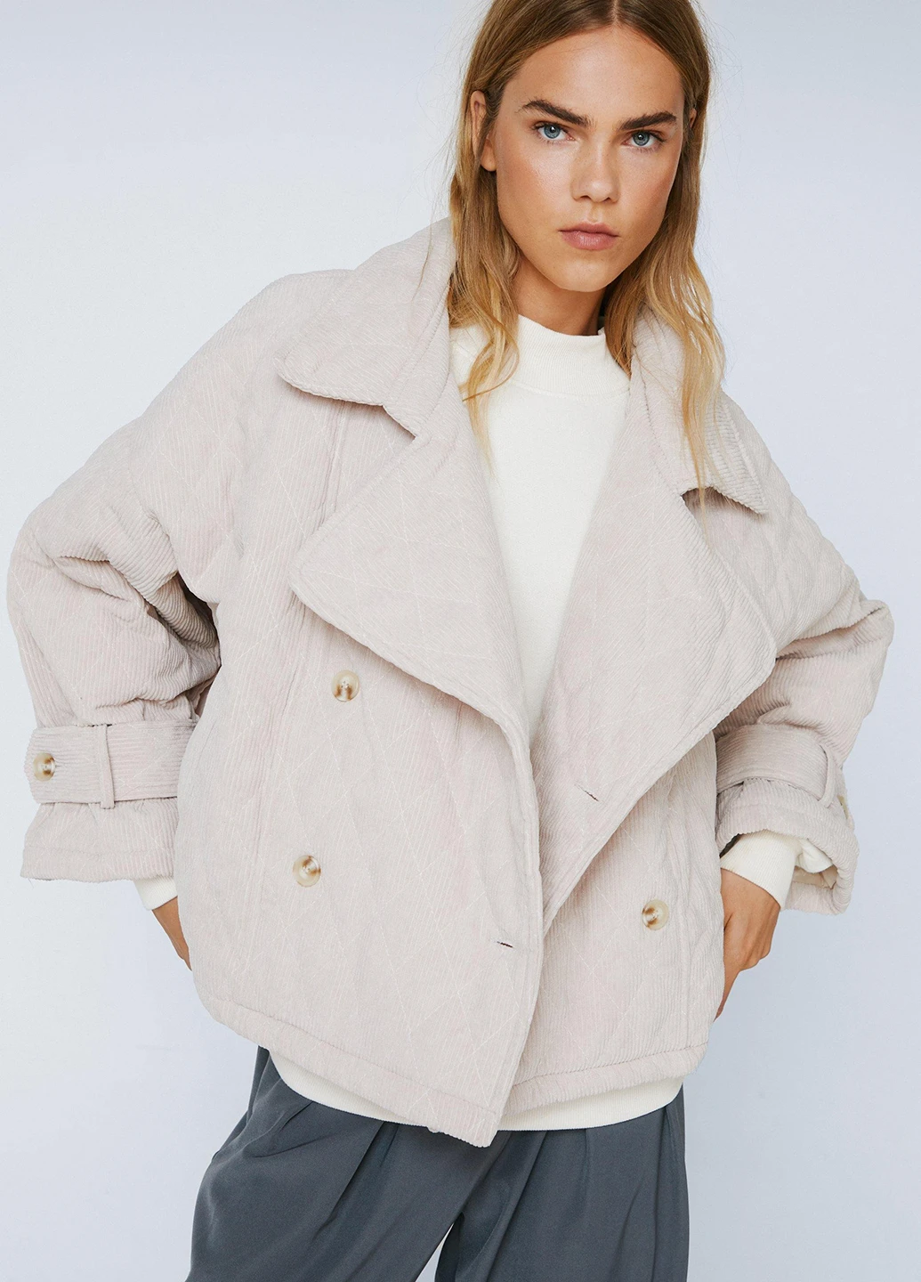 Пісочна демісезонна куртка Nasty Gal