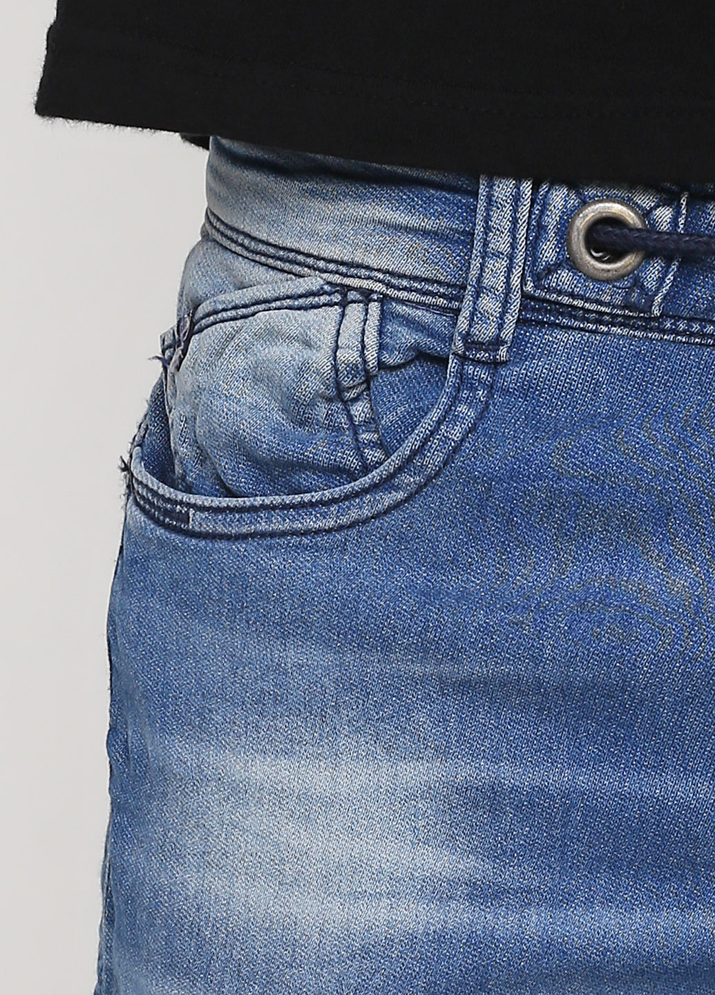 Голубые демисезонные прямые джинсы Le Temps des Cerises