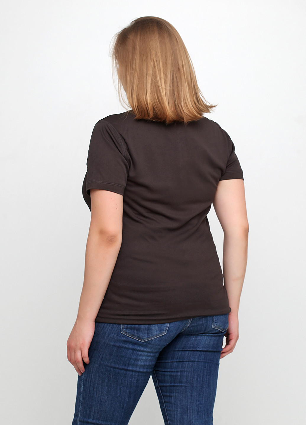 Темно-серая женская футболка-поло Life однотонная
