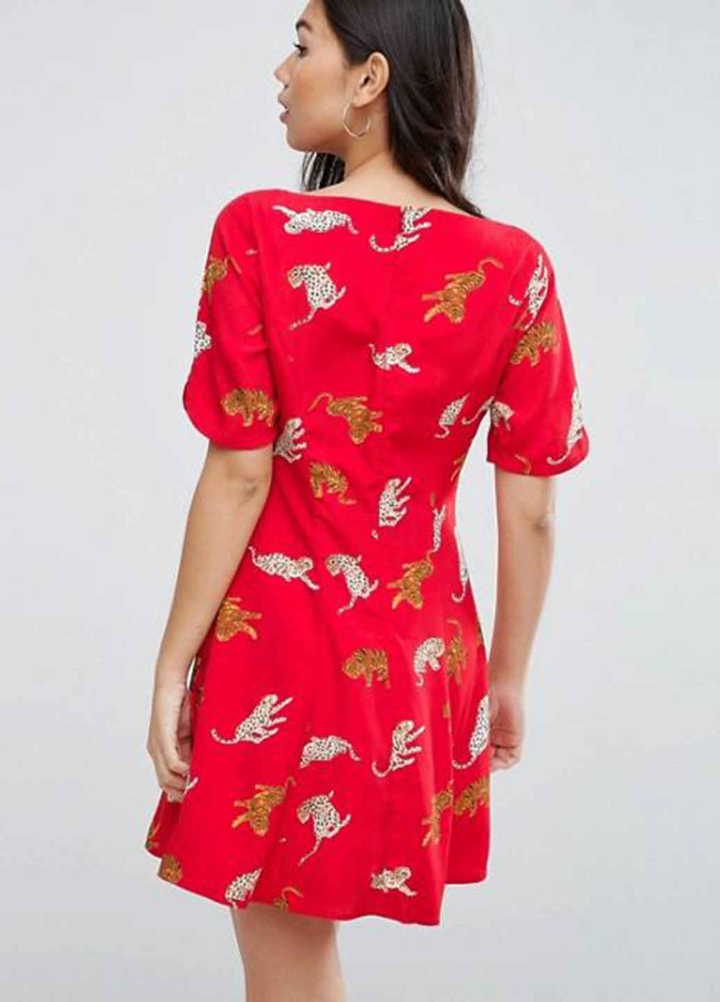 Красное кэжуал платье Asos