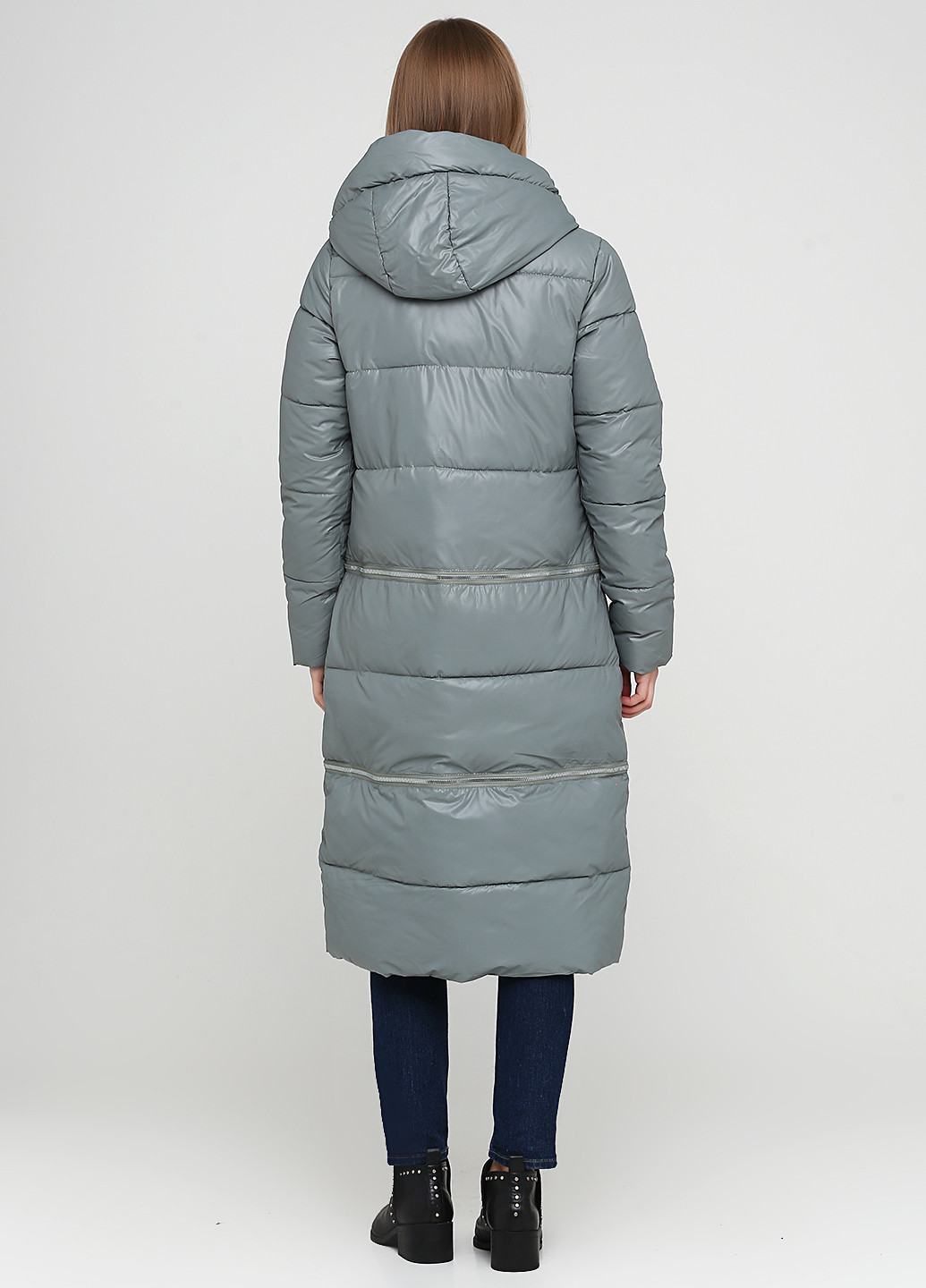 Сіро-зелена зимня куртка Q.X.Q.YU