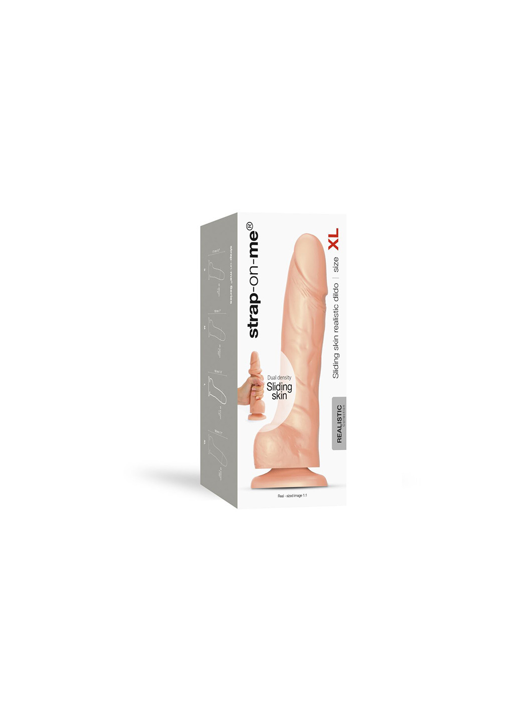 Реалистичный фаллоимитатор Sliding Skin Realistic Dildo Vanille - XL, эффект подвижной к Strap-On-Me (254151358)