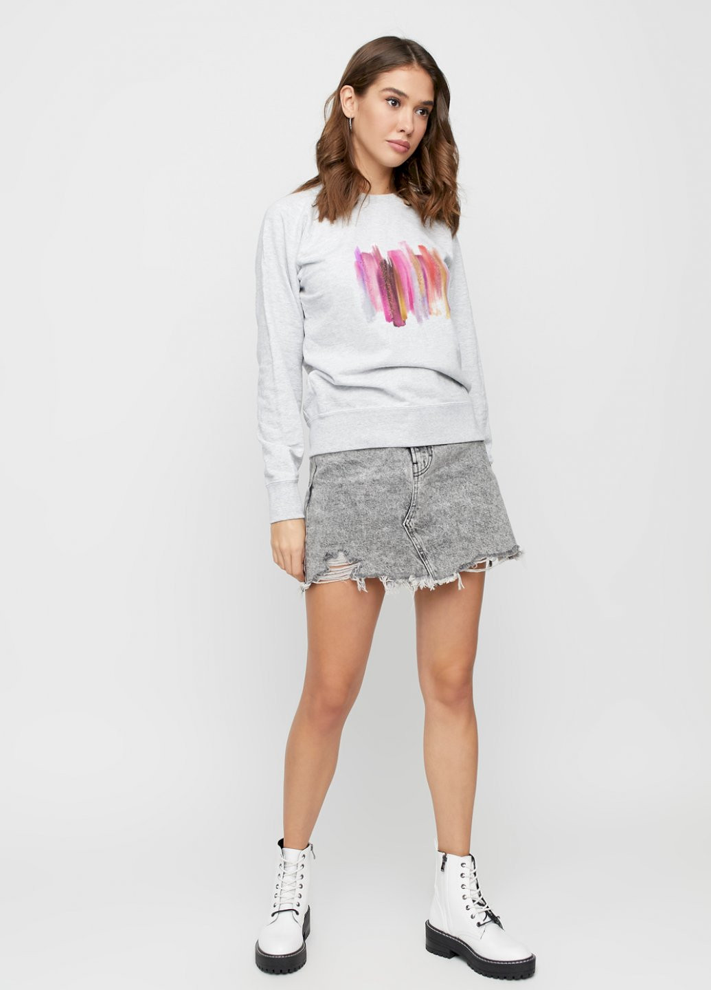 Серый свитшот женский /no flis/ YAPPI рисунок (251467817)