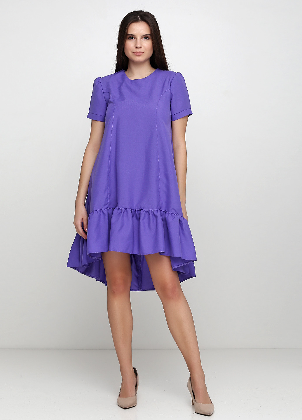 Фіолетова кежуал сукня ANVI однотонна