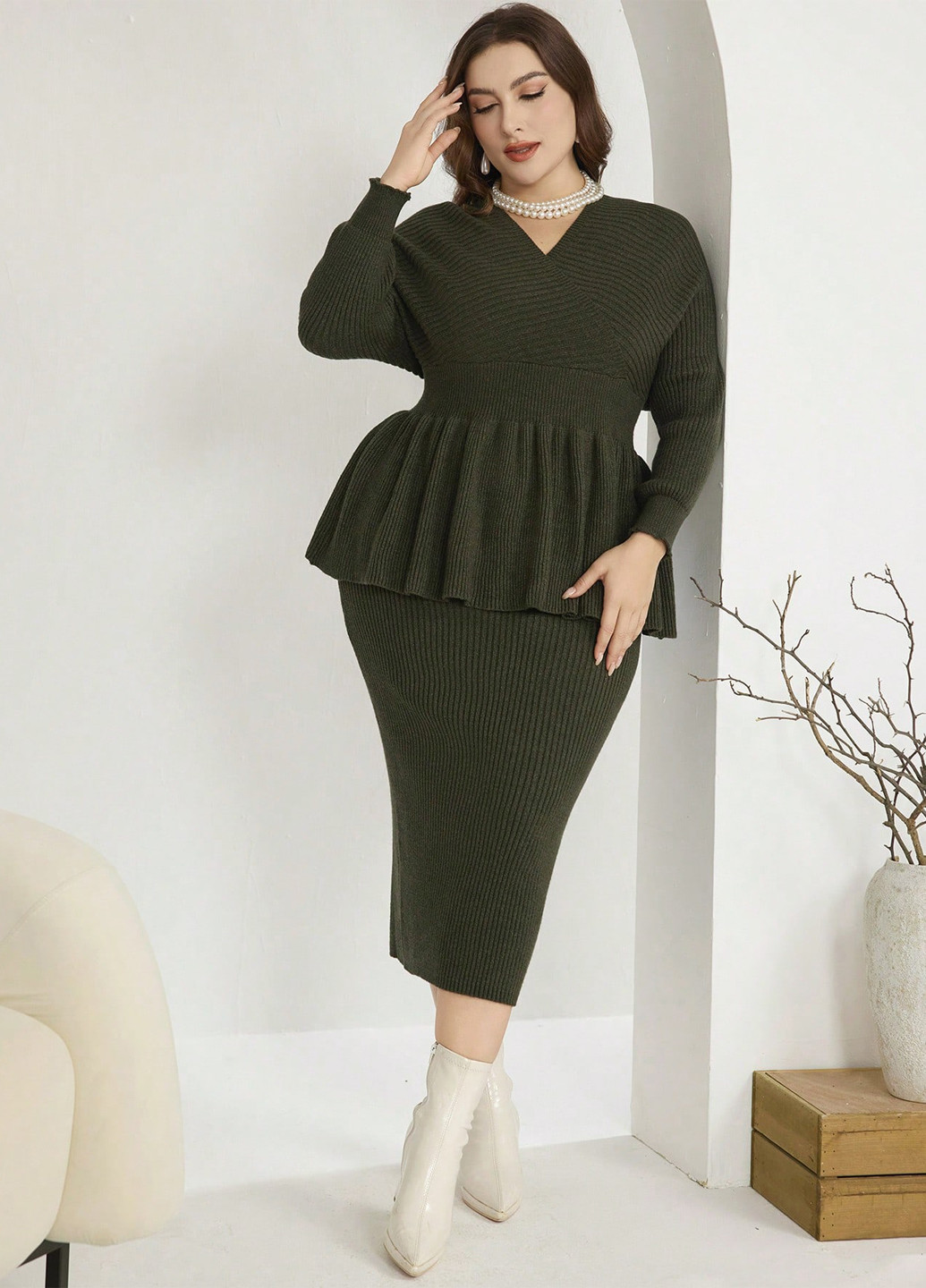 Костюм (пуловер, спідниця) SHEIN (333366031)