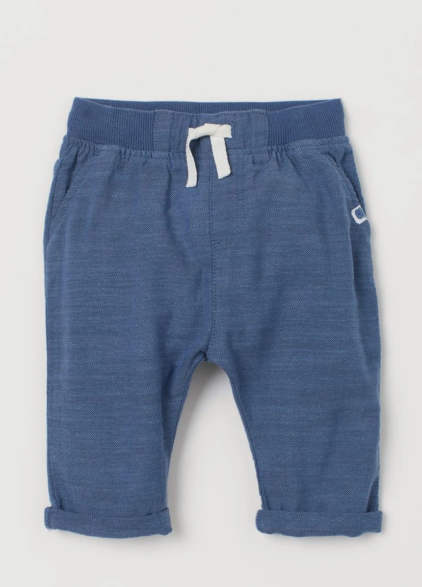 Бавовняні штани без застібок H&M (213024575)