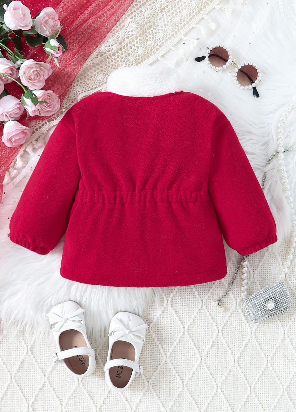 Вишневая демисезонная куртка SHEIN