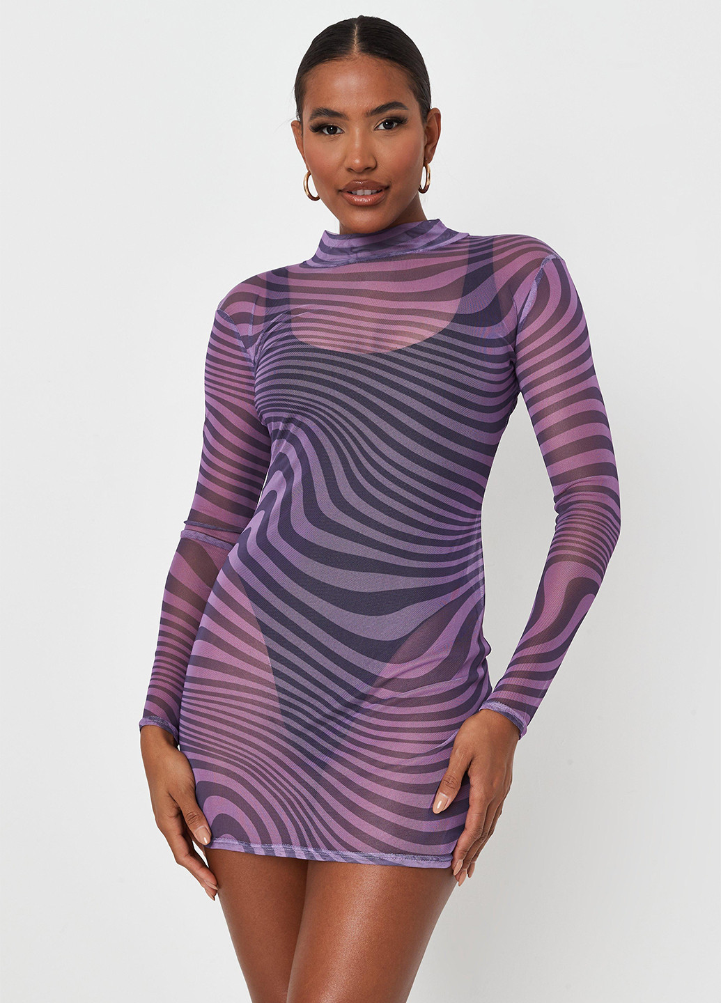 Фіолетова кежуал сукня Missguided зебра