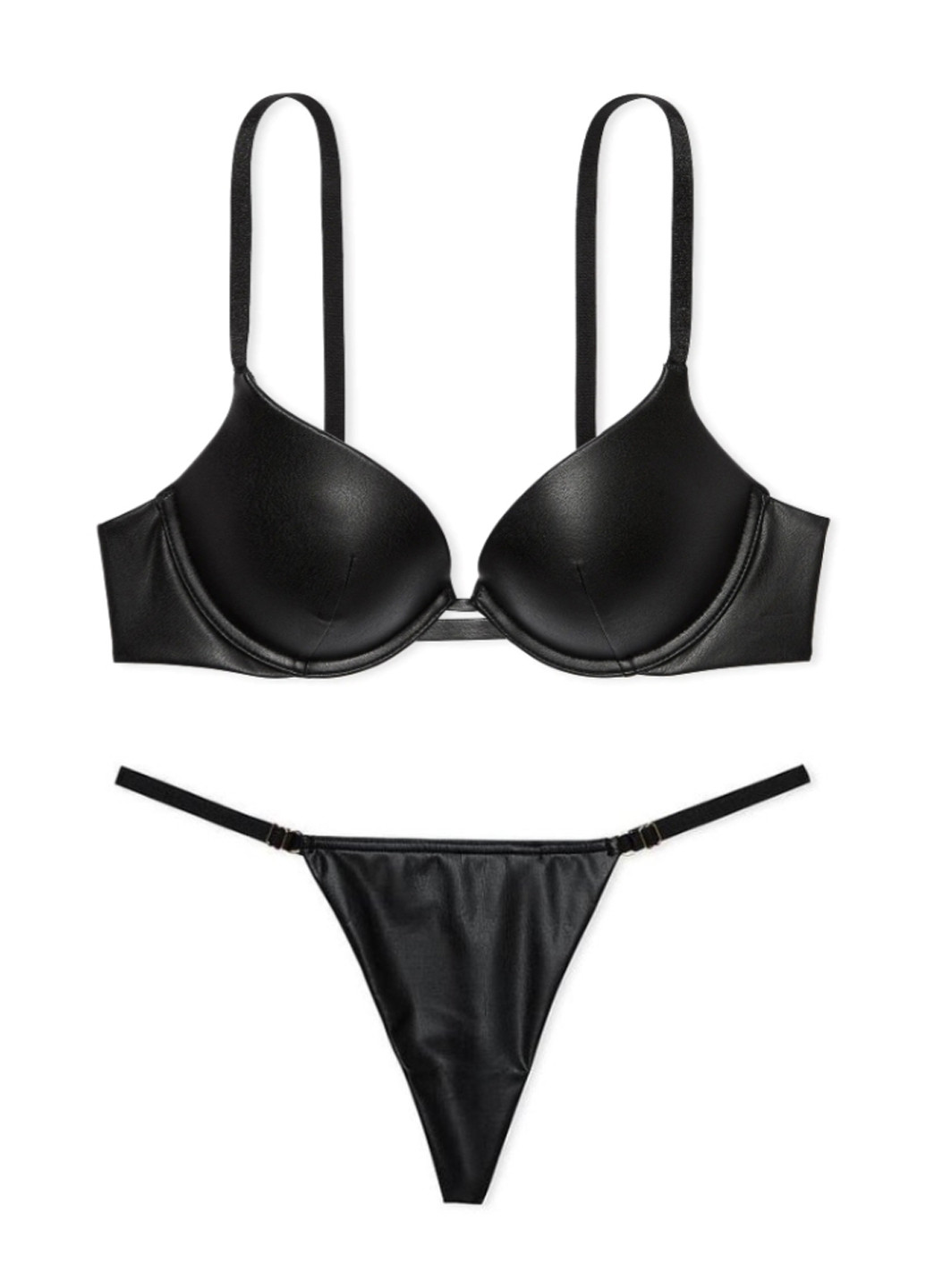 Черный демисезонный комплект (бюстгальтер, трусики) Victoria's Secret