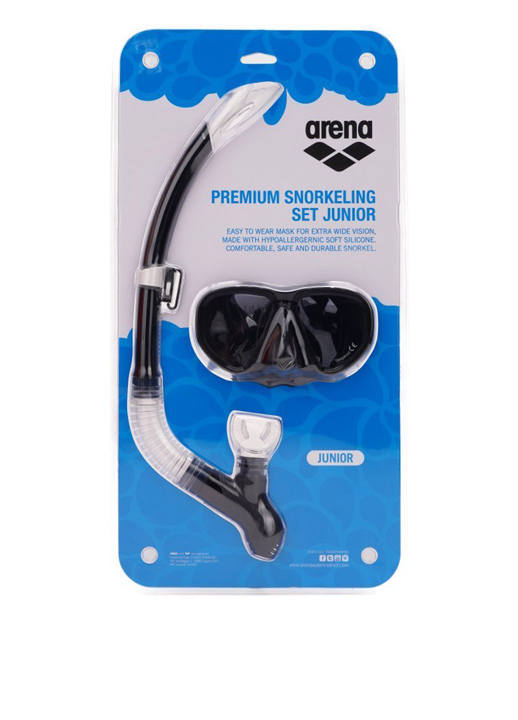 Набор (2 пр.) Arena premium snorkeling set jr (184153299)