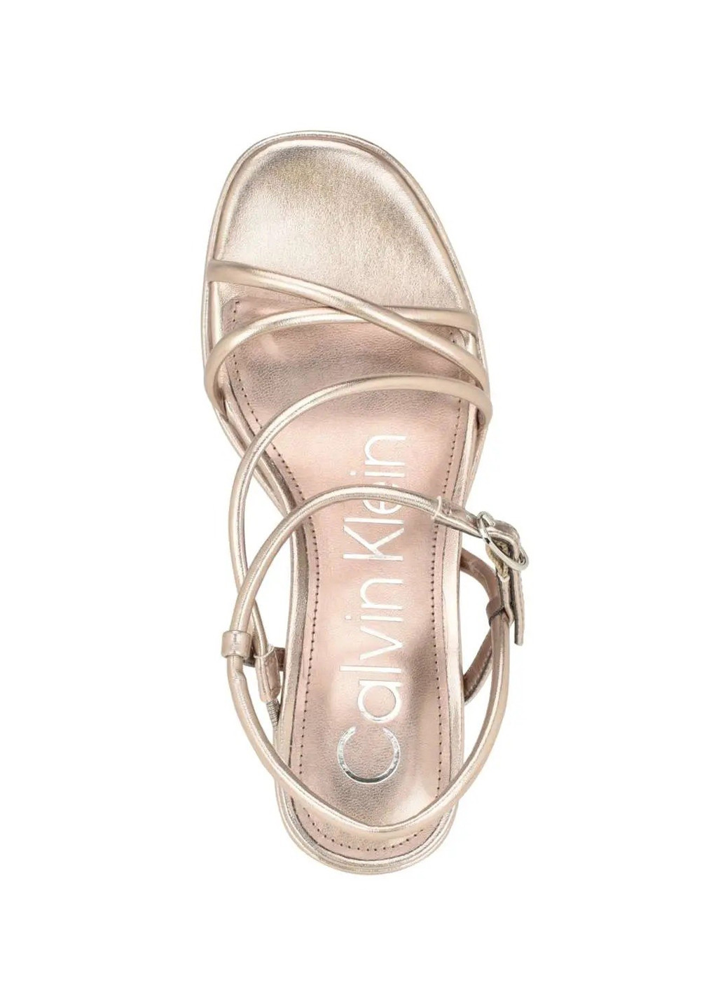 Золотистые босоножки Calvin Klein с ремешком