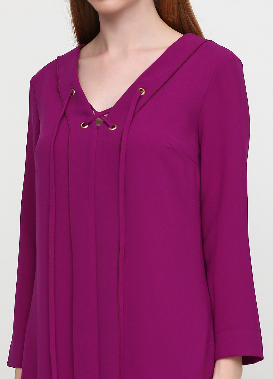Фиолетовое кэжуал платье Sassofono однотонное
