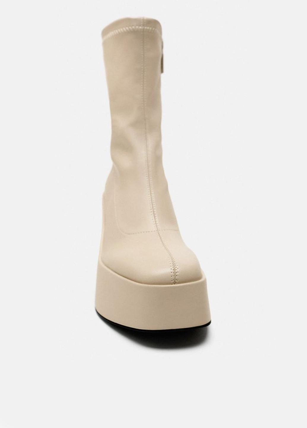 Осенние ботинки Zara без декора из искусственной кожи