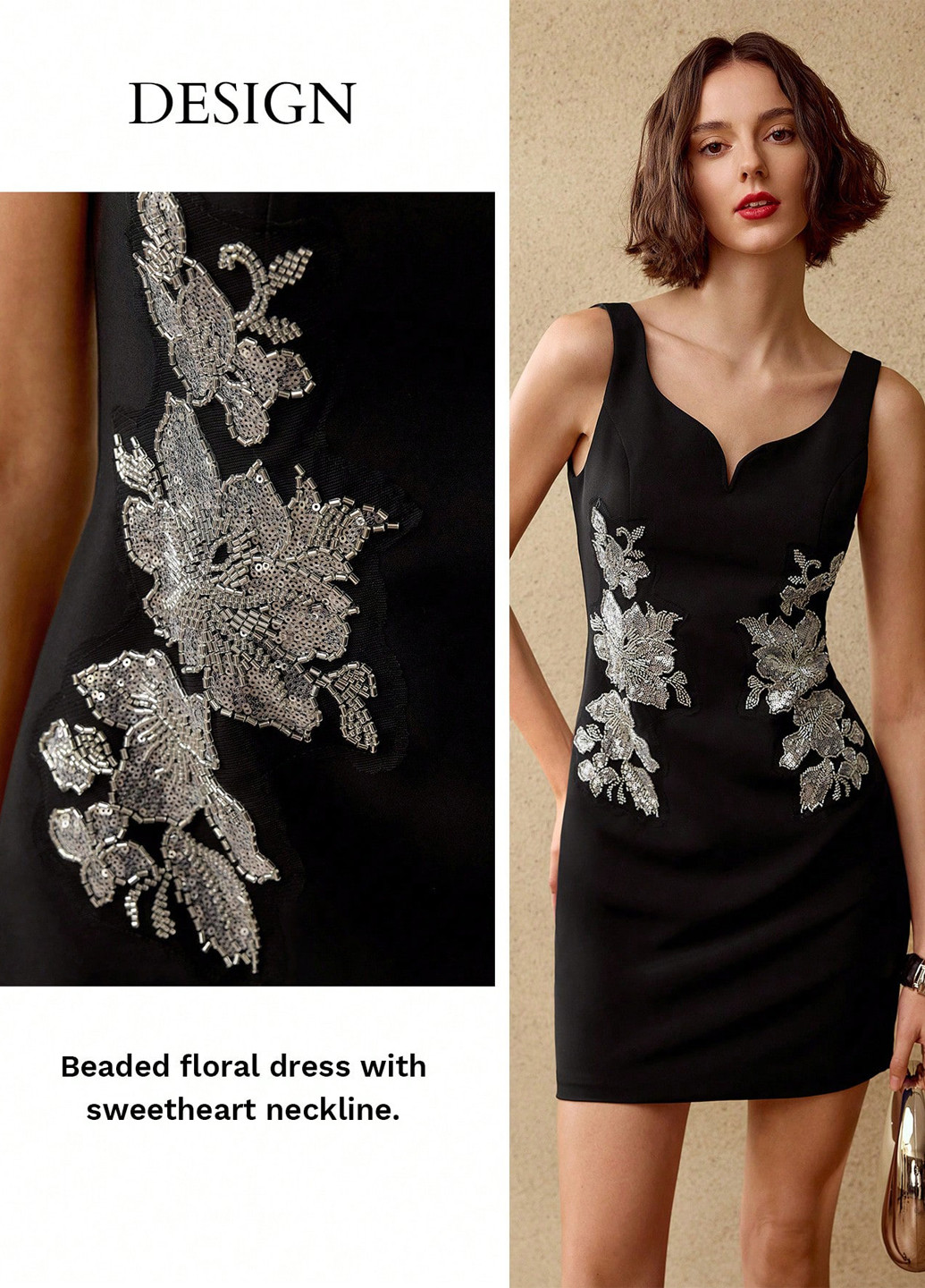 Черное вечернее платье SHEIN однотонное