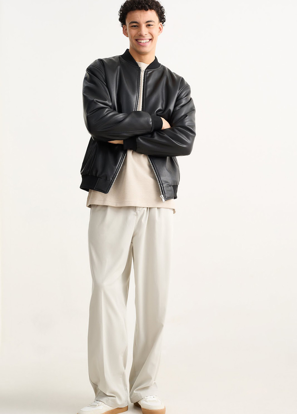 Айвори кэжуал демисезонные брюки C&A