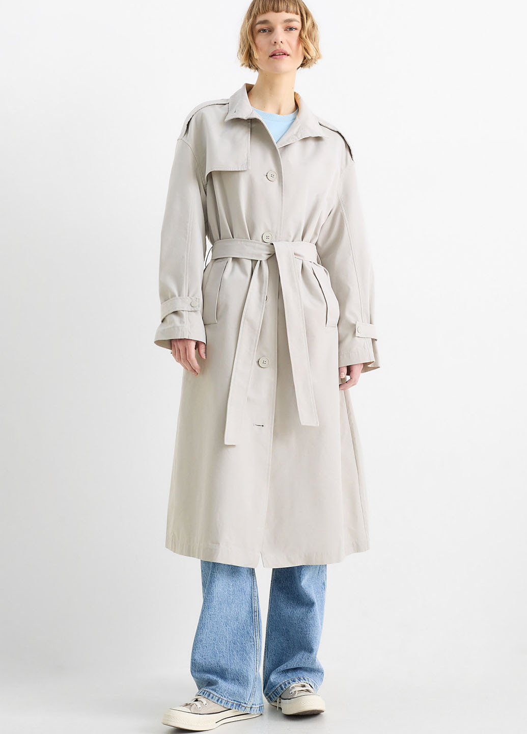 Плащ C&A тренчкот на гудзиках демісезон (362193801)