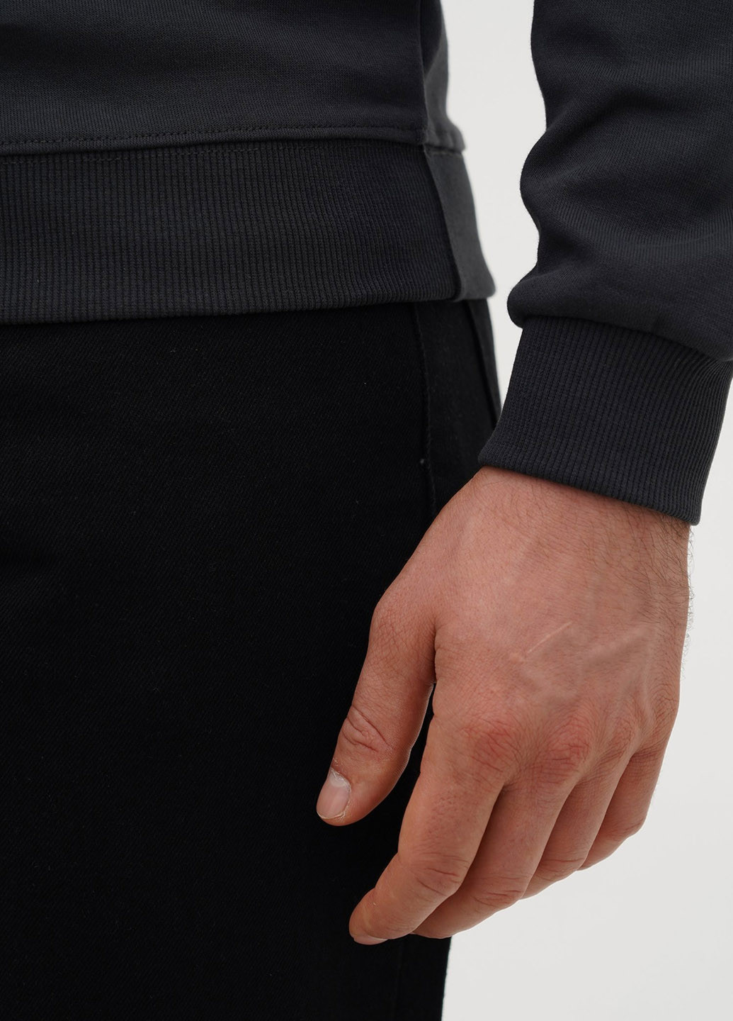 Темно-серый свитшот Trend Collection надпись без декора (303730735)