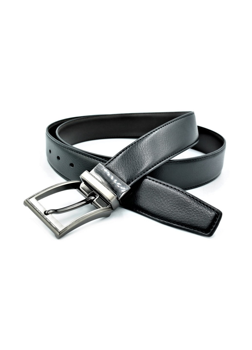 Двухсторонний кожаный ремень мужской 110-125х3,5 см Weatro (211366761)