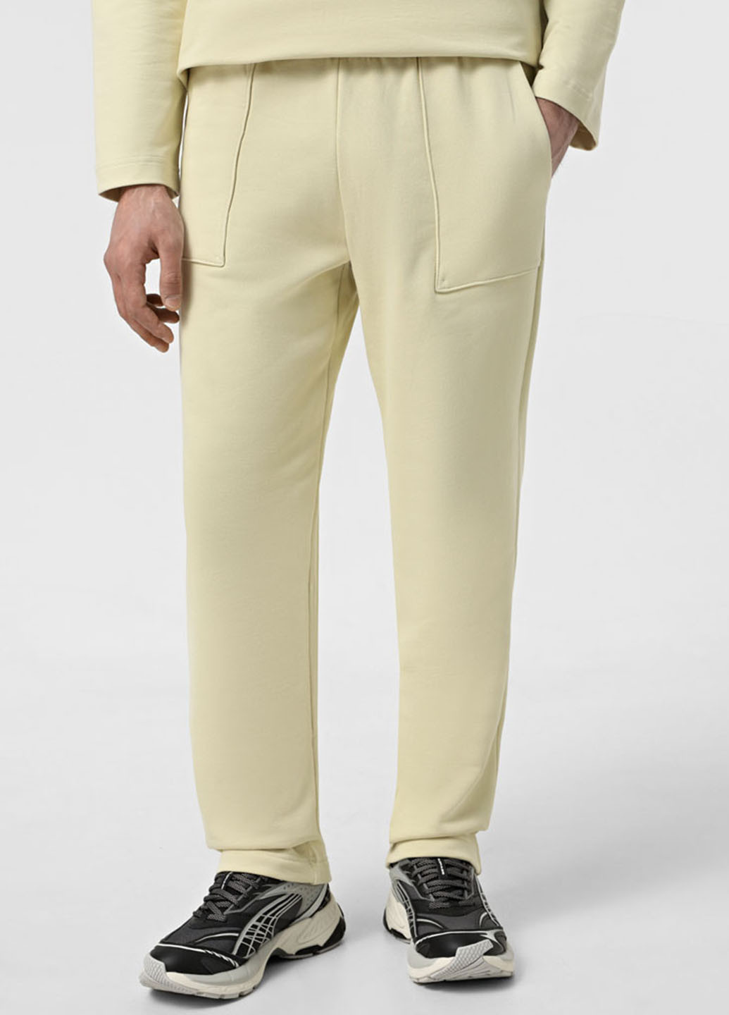 Желтые кэжуал, спортивные демисезонные прямые брюки Promin