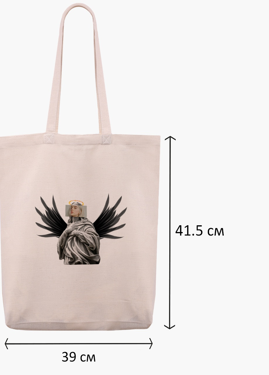 Еко сумка шоппер біла Біллі Айлиш Ренесанс (Billie Eilish Renaissance (9227-1205-WTD) Еко сумка шоппер біла 41*39*8 см MobiPrint (215943904)