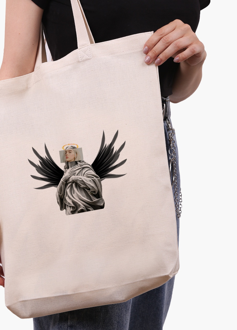 Еко сумка шоппер біла Біллі Айлиш Ренесанс (Billie Eilish Renaissance (9227-1205-WTD) Еко сумка шоппер біла 41*39*8 см MobiPrint (215943904)