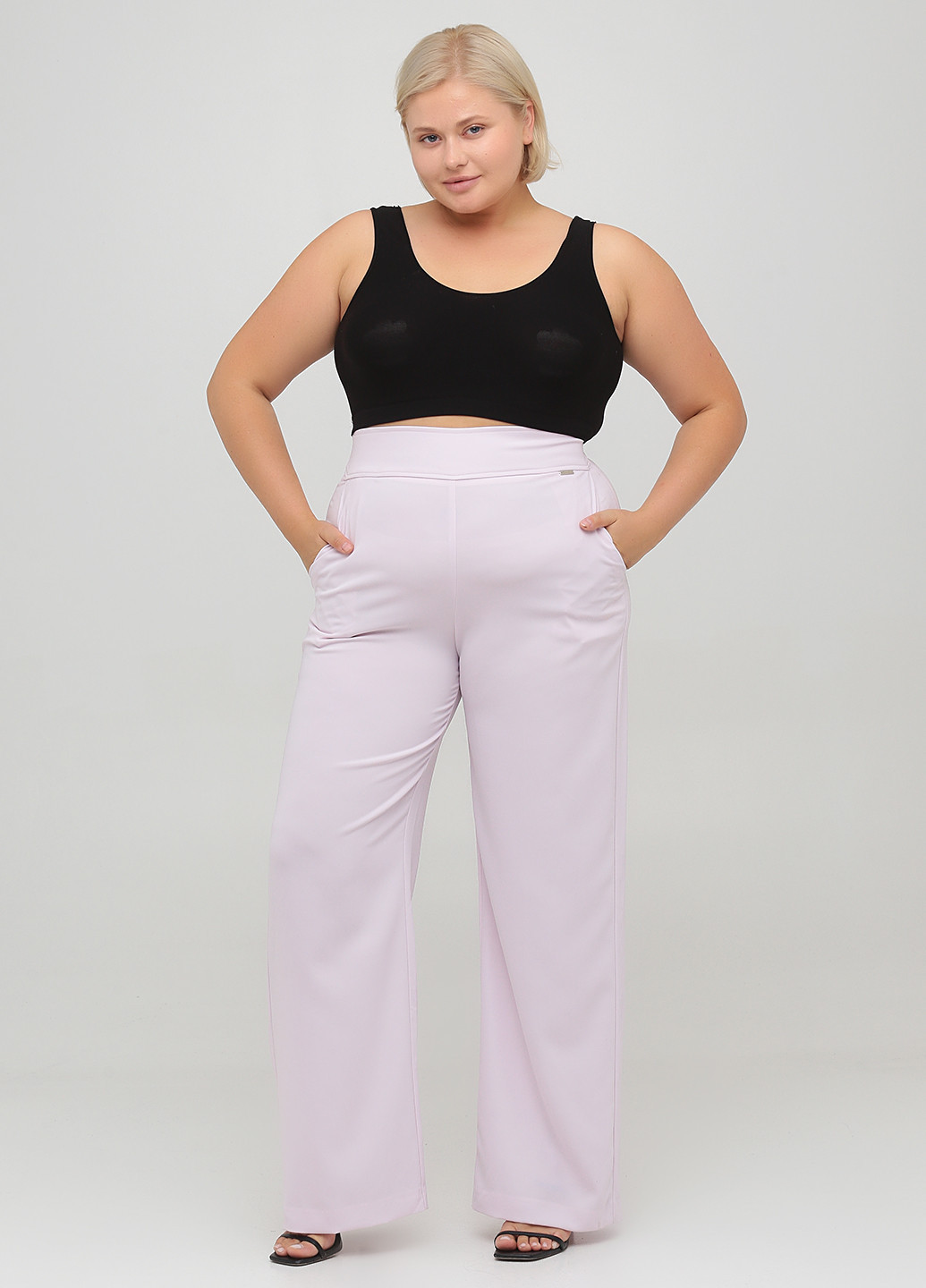 Светло-розовые кэжуал летние прямые брюки Sarah Chole