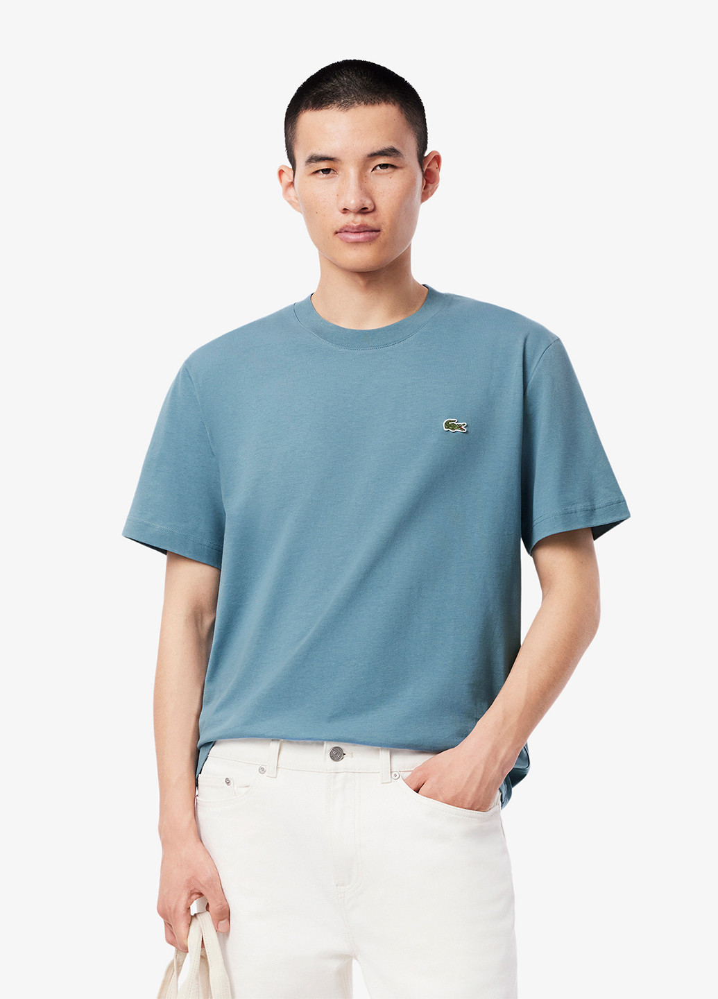 Темно-блакитна футболка Lacoste