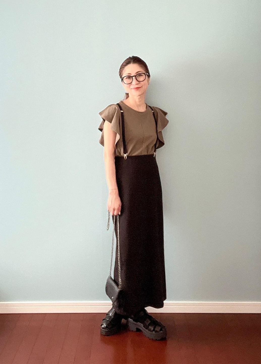 Черная кэжуал, офисная однотонная юбка Uniqlo карандаш