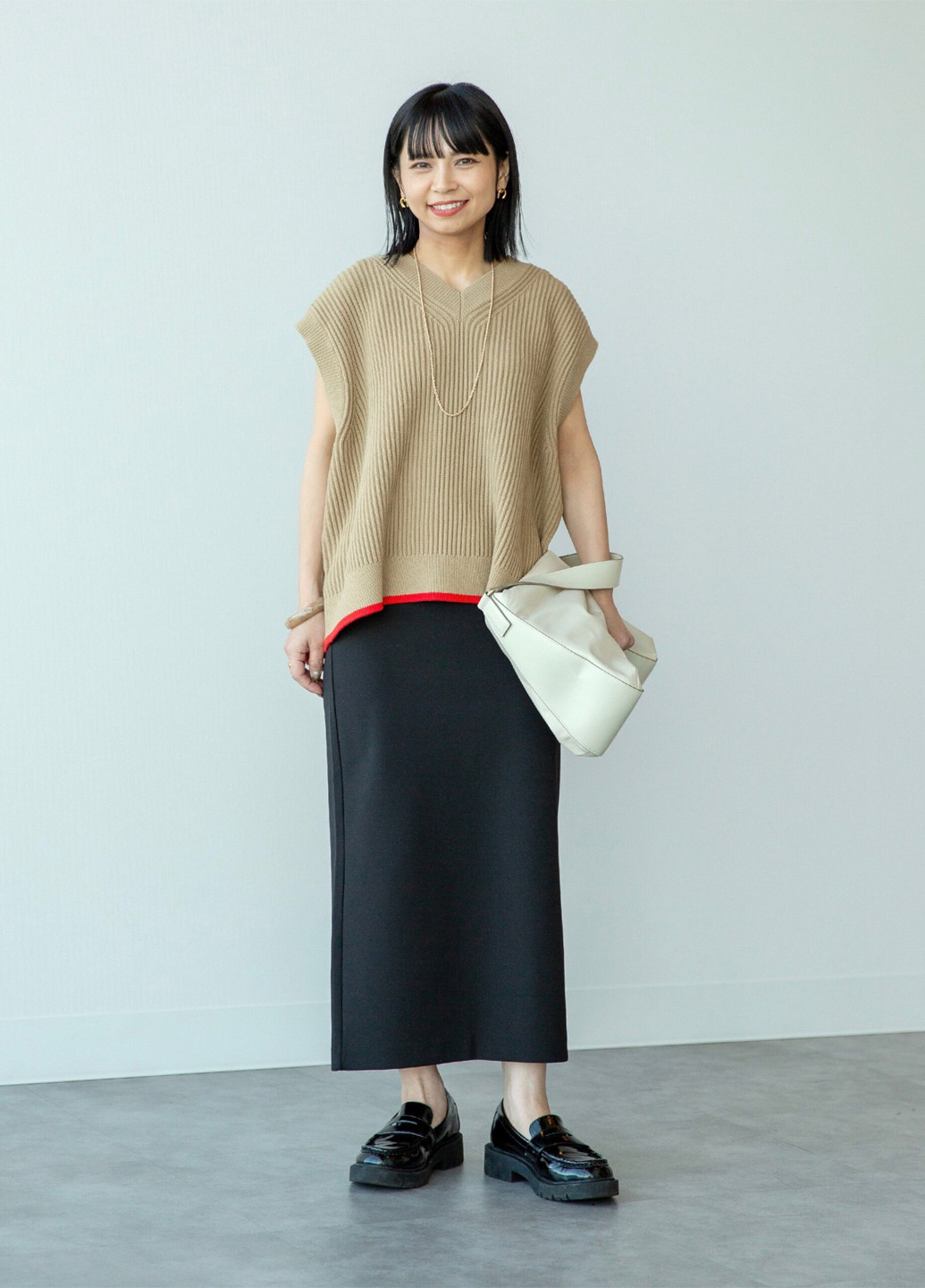 Черная кэжуал, офисная однотонная юбка Uniqlo карандаш