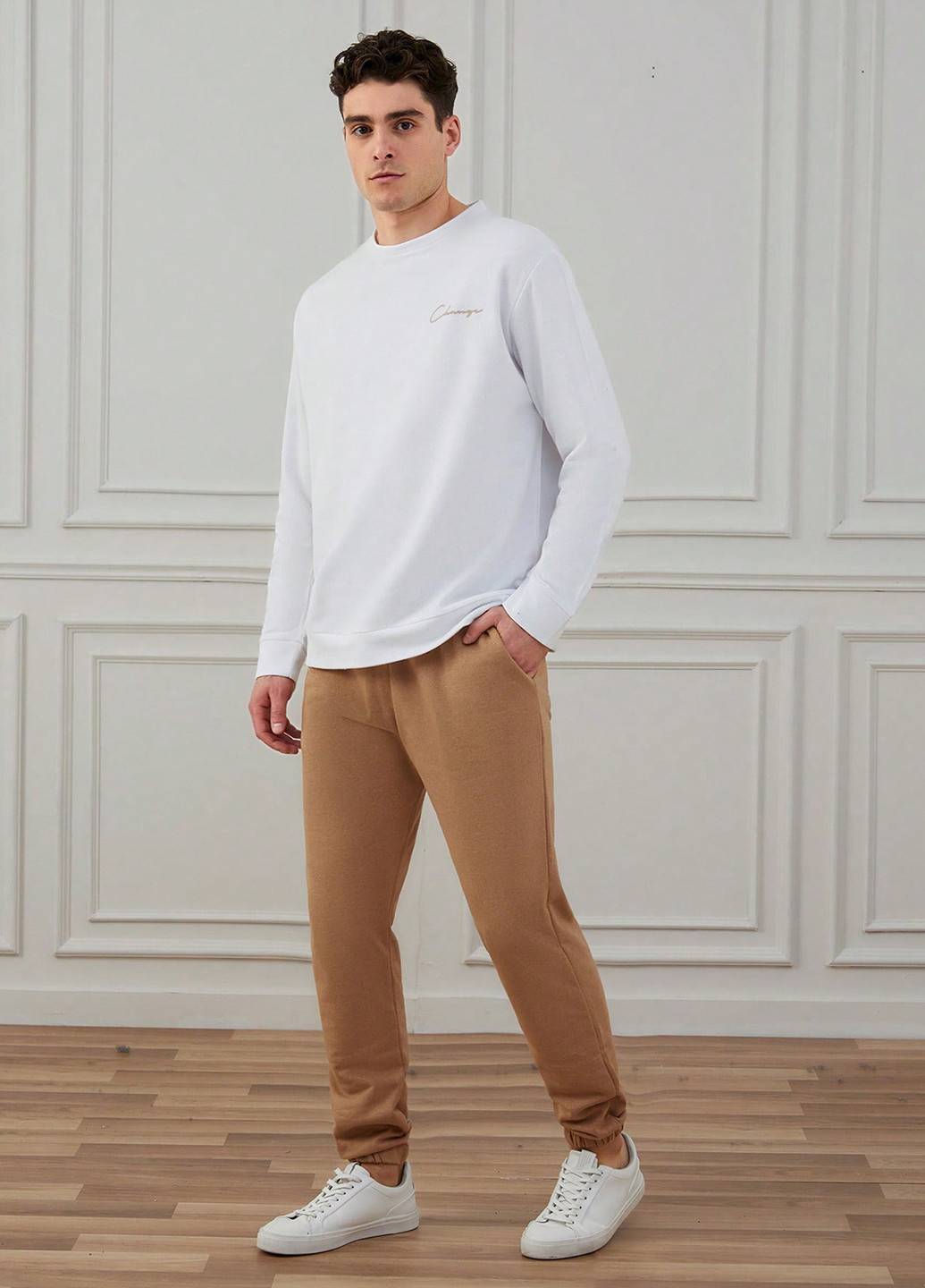 Комбінований демісезонний комплект (лонгслів, брюки) SHEIN