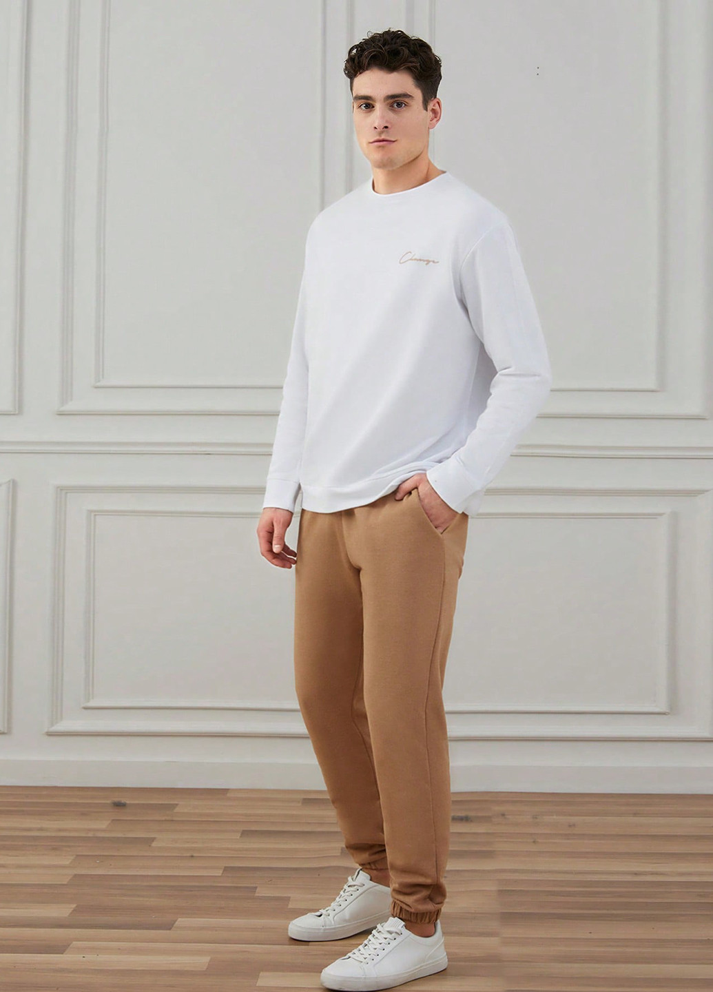 Комбінований демісезонний комплект (лонгслів, брюки) SHEIN